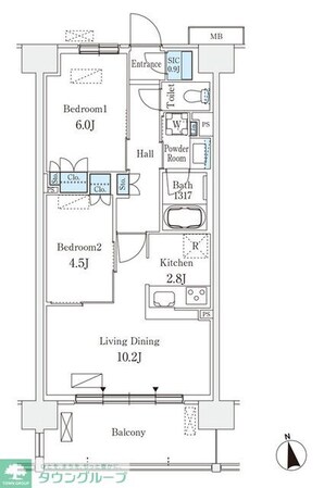 スカイグランデ津田沼の物件間取画像